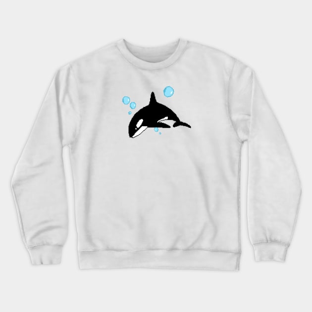 Pixelart Orca Crewneck Sweatshirt by Zeroomega